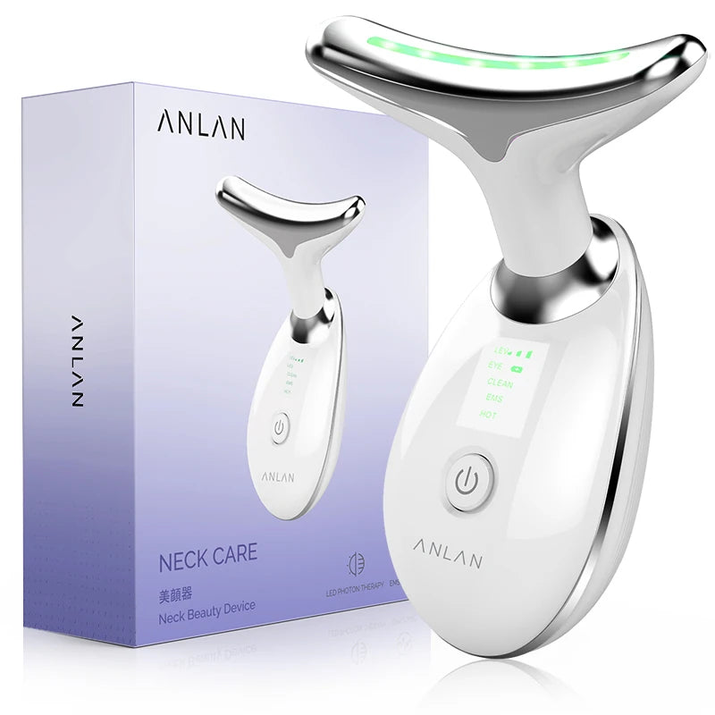 Appareil Anti-Âge, Visage & Cou – EMS, Thérapie LED & Vibrations Anti-Âge