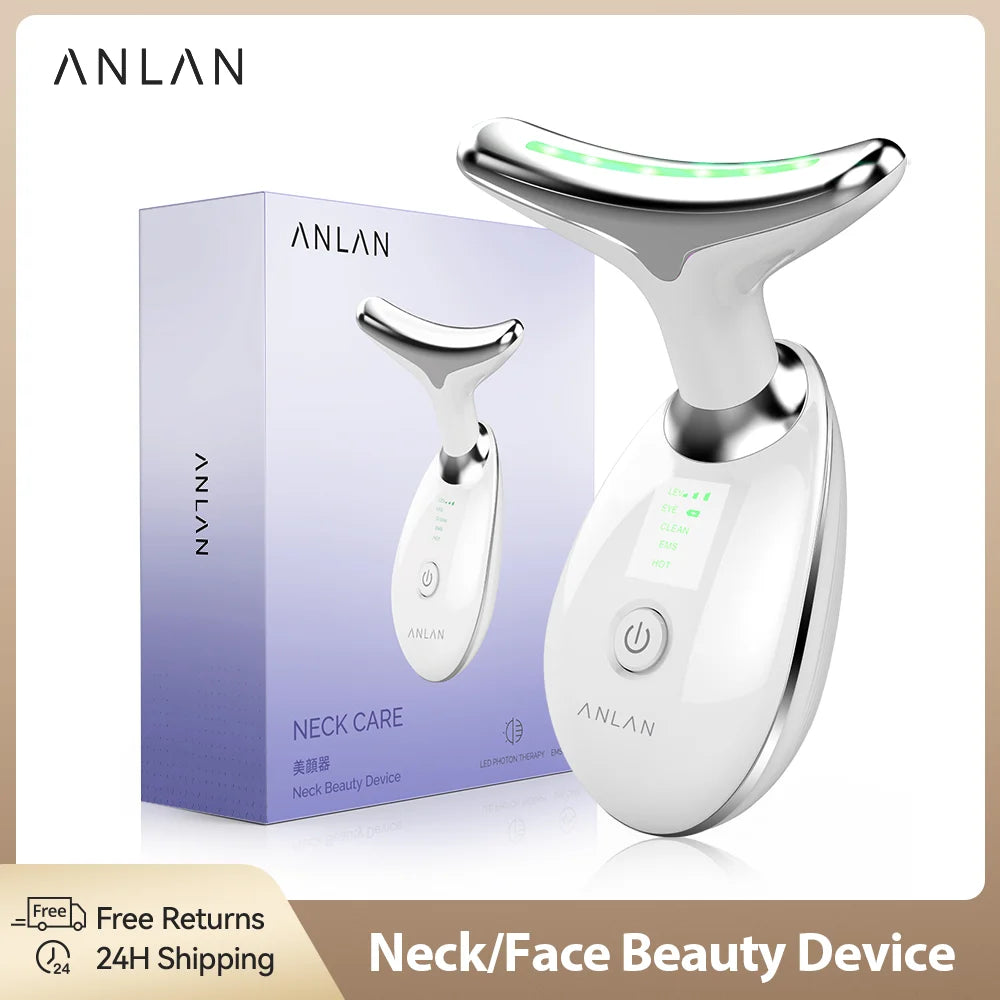 Appareil Anti-Âge, Visage & Cou – EMS, Thérapie LED & Vibrations Anti-Âge